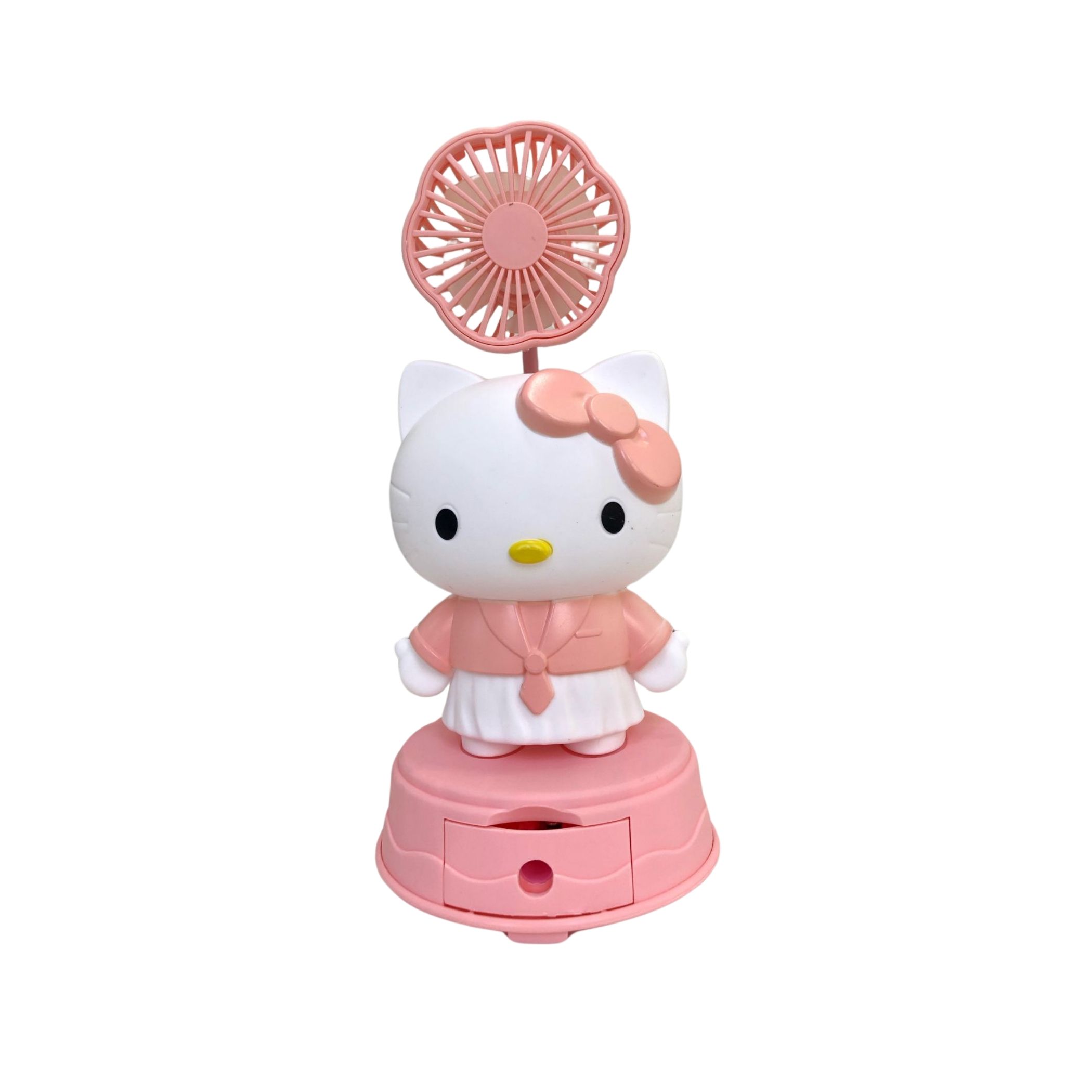Foto 1 | Kit 2 Ventilador Recargable con Sacapuntas Diseño Animado de Hello Kitty