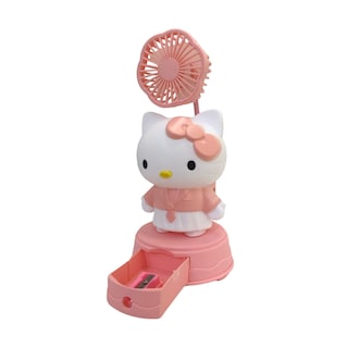 Foto 4 | Kit 2 Ventilador Recargable con Sacapuntas Diseño Animado de Hello Kitty