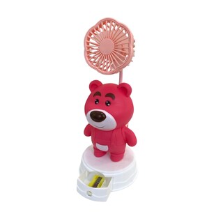 Foto 3 | Kit 2 Ventilador Recargable con Sacapuntas Diseño Animado de Lotso