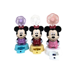 Foto 7 | Kit de 2 Ventilador Recargable con Sacapuntas Diseño Animado de Minie