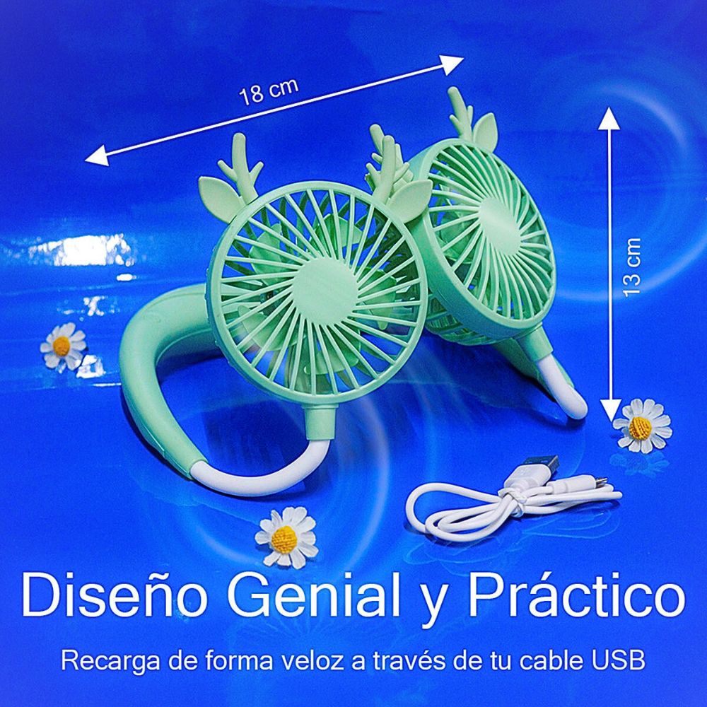 Foto 2 | Ventilador De Cuello Para Deporte O Espacios Calurosos