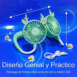 Foto 2 | Ventilador De Cuello Para Deporte O Espacios Calurosos