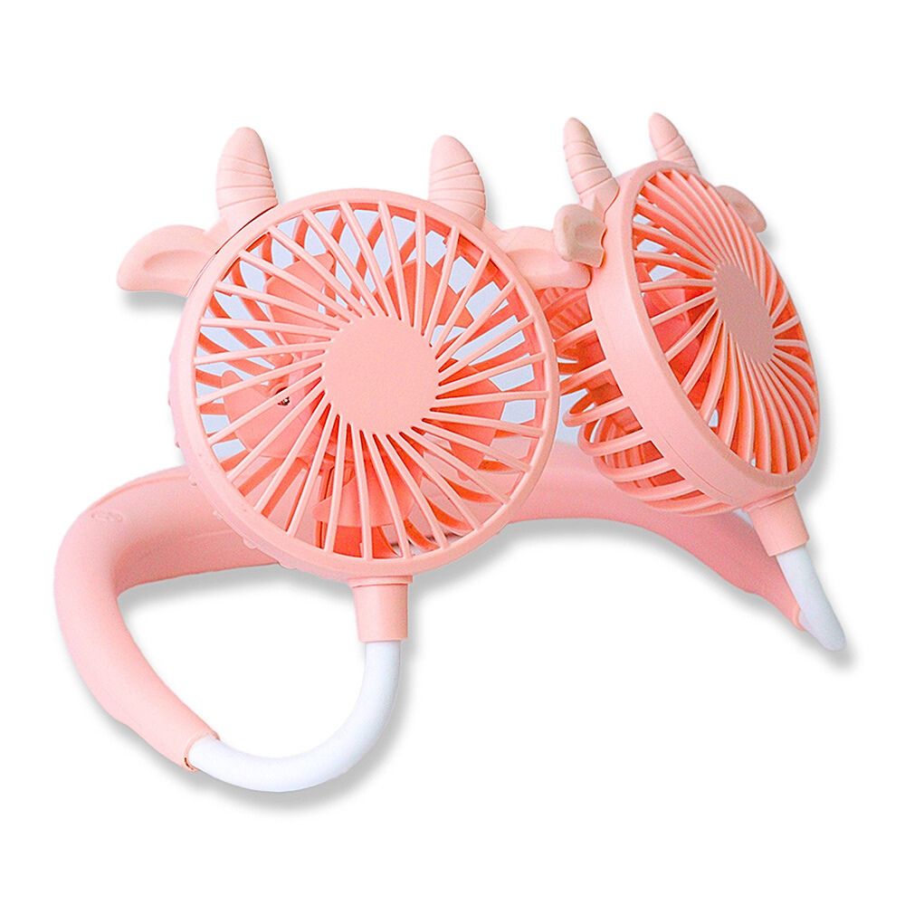 Ventilador De Cuello Para Deporte O Espacios Calurosos Color Rosa