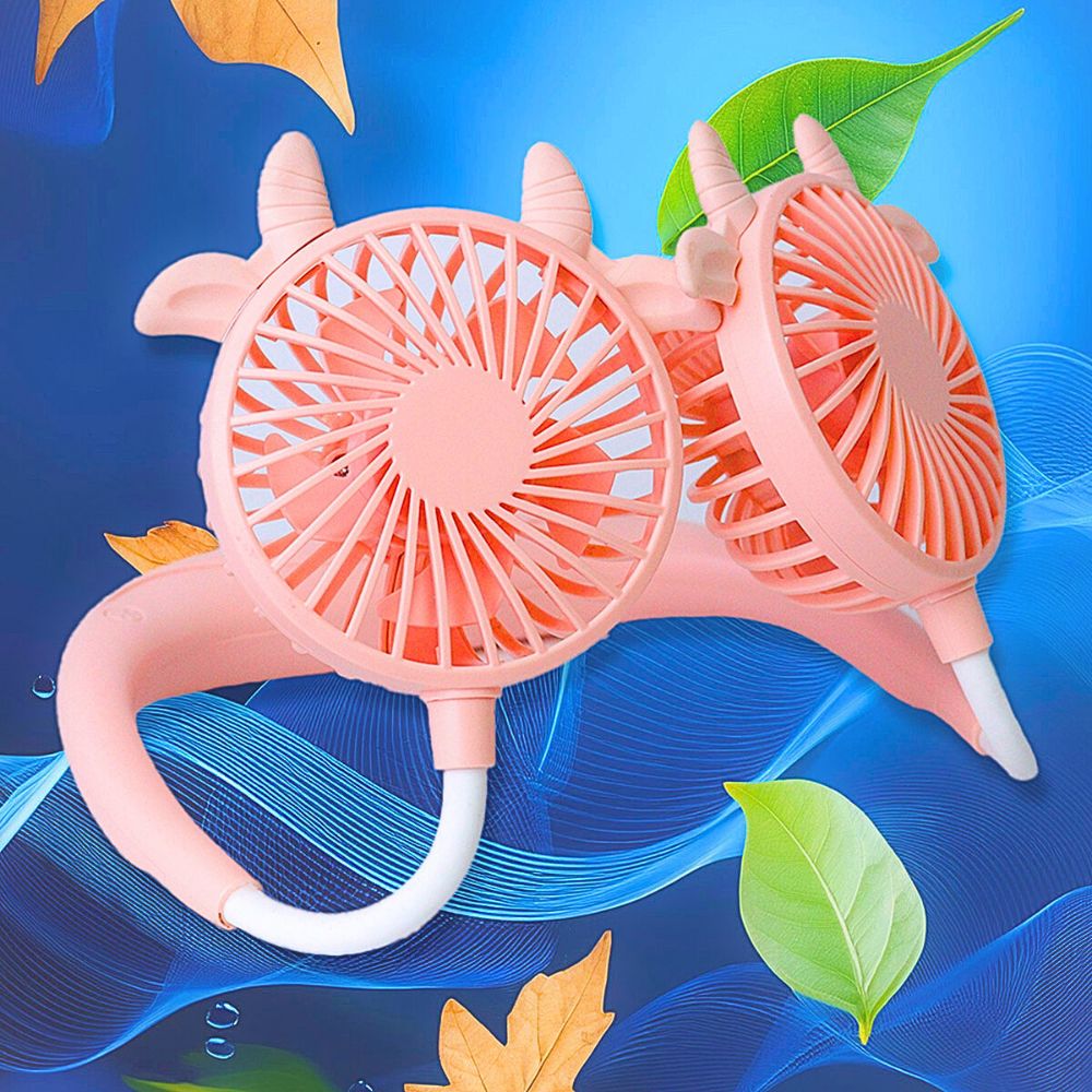 Foto 7 pulgar | Ventilador De Cuello Para Deporte O Espacios Calurosos Color Rosa