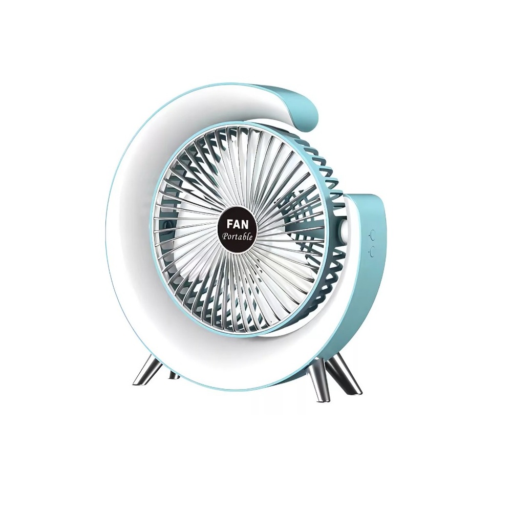 Ventilador Portátil Con Luz Y Batería Recargable