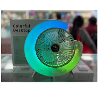 Foto 2 | Ventilador Portátil Con Luz Y Batería Recargable