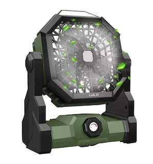 Foto 1 | Ventilador Portátil De Camping Recargable Con Luz Led 7800mah Verde