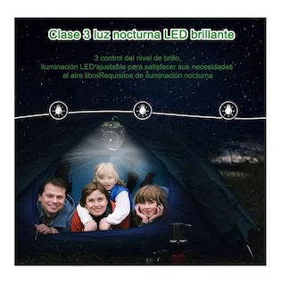 Foto 3 | Ventilador Portátil De Camping Recargable Con Luz Led 7800mah Verde