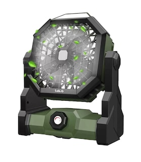 Foto 5 | Ventilador Portátil De Camping Recargable Con Luz Led 7800mah Verde
