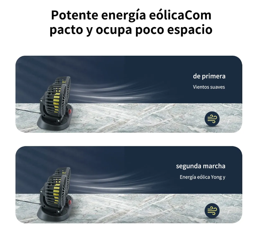 Foto 2 | Ventilador Xtellar Doble Auto Coche Usb Portátil  Con 2 Velocidades