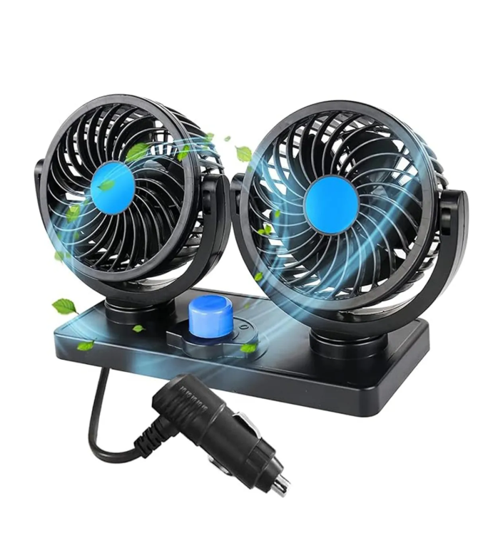Ventilador Xtellar Doble Auto Coche Portátil Con 2 Velocidades
