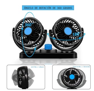 Foto 3 | Ventilador Xtellar Doble Auto Coche Portátil Con 2 Velocidades