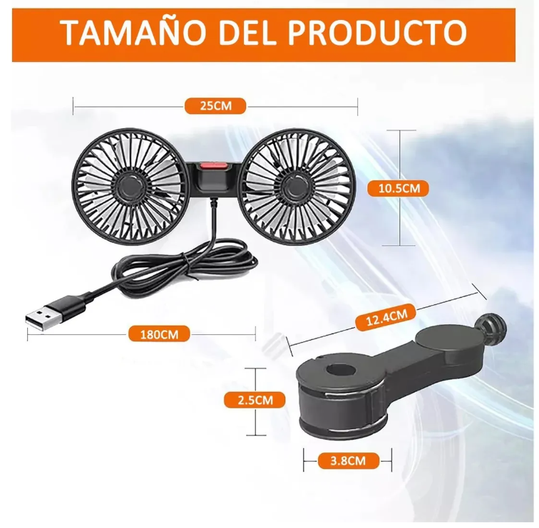 Foto 6 pulgar | Ventilador Xtellar para Auto 3 Velocidades