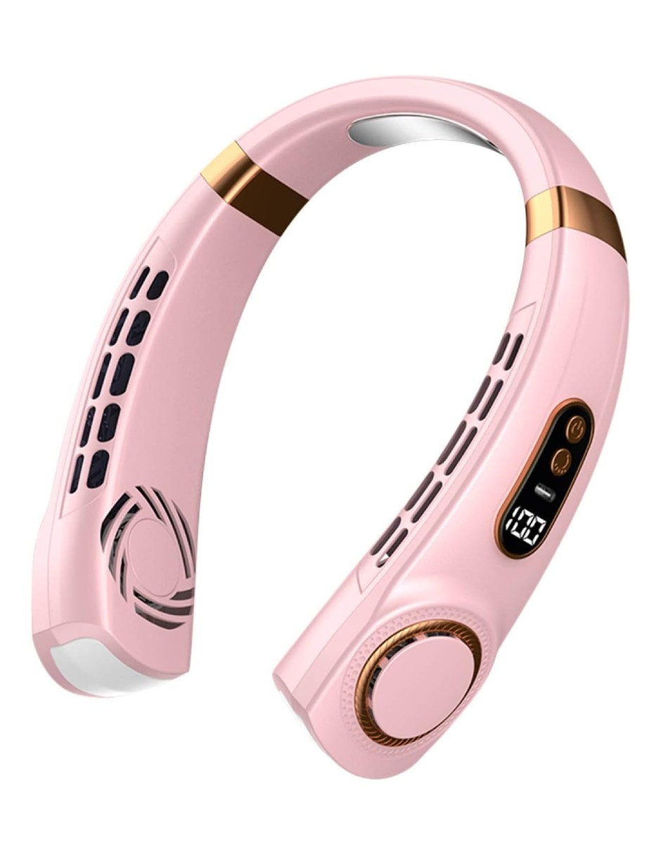 Foto 2 | Ventilador De Cuello 5 Modos Rosa + Gratis Termo Güish De Regalo