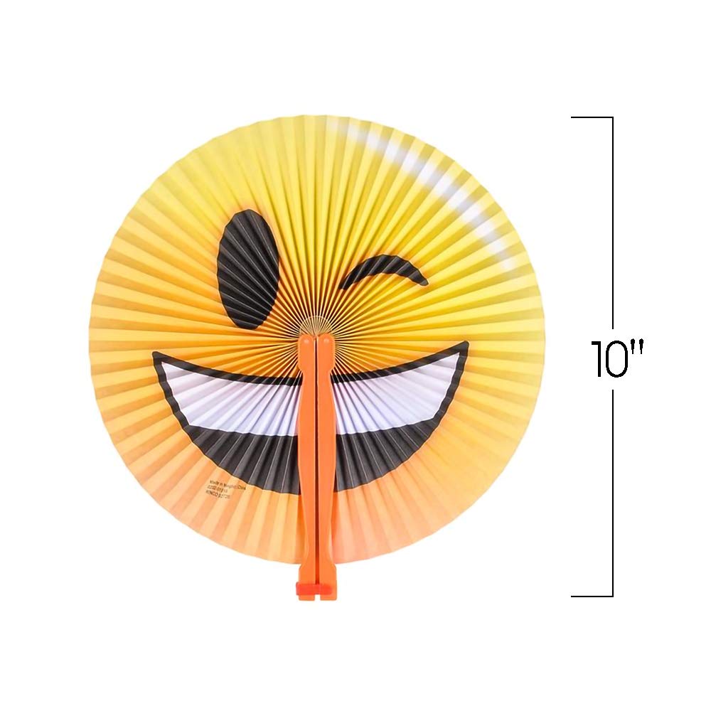 Foto 4 pulgar | Abanico Plegable Artcreativity Con Emoticonos De 25 Cm Para Niños, Paquete De 12 - Venta Internacional.
