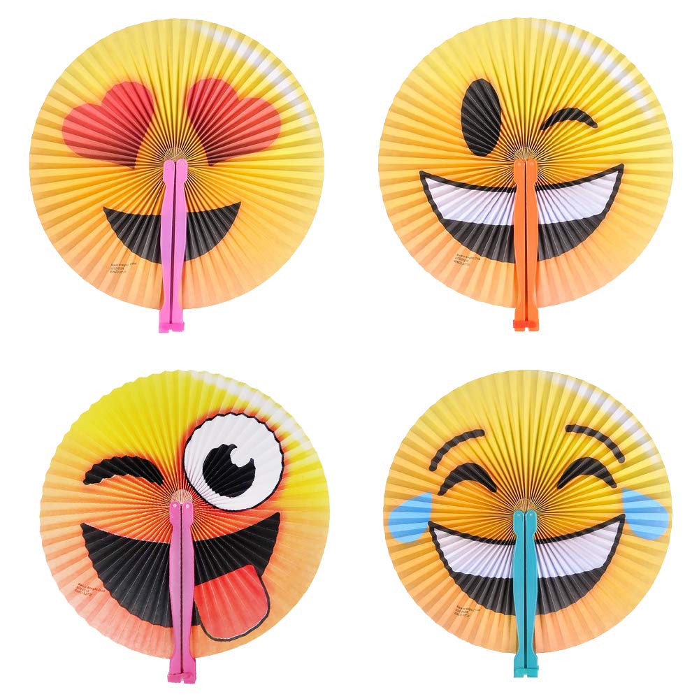 Foto 5 | Abanico Plegable Artcreativity Con Emoticonos De 25 Cm Para Niños, Paquete De 12 - Venta Internacional.