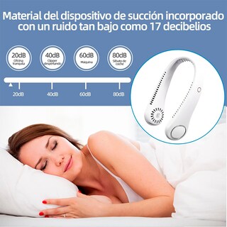 Foto 2 | Ventilador Portátil Para Cuello Modo Silencioso Y Recargable Color Rosa