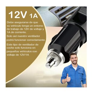 Foto 2 | Ventilador Para Auto De 3 Cabezas Ajustables 360 Enchufe 12v