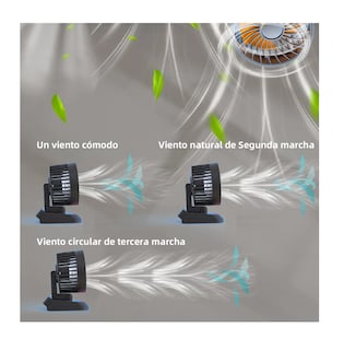 Foto 5 | Ventilador Para Auto De 3 Cabezas Ajustables Portátil 12/24v Aspas Naranjas