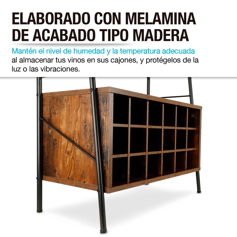 Foto 4 | Cava de Vino Tipo Cantina para Botellas Y Copas Casa Litus Café
