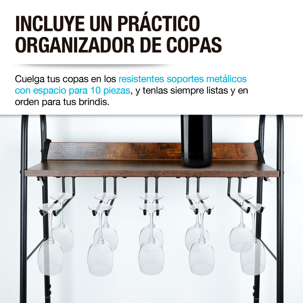Foto 5 | Cava de Vino Tipo Cantina para Botellas Y Copas Casa Litus Café