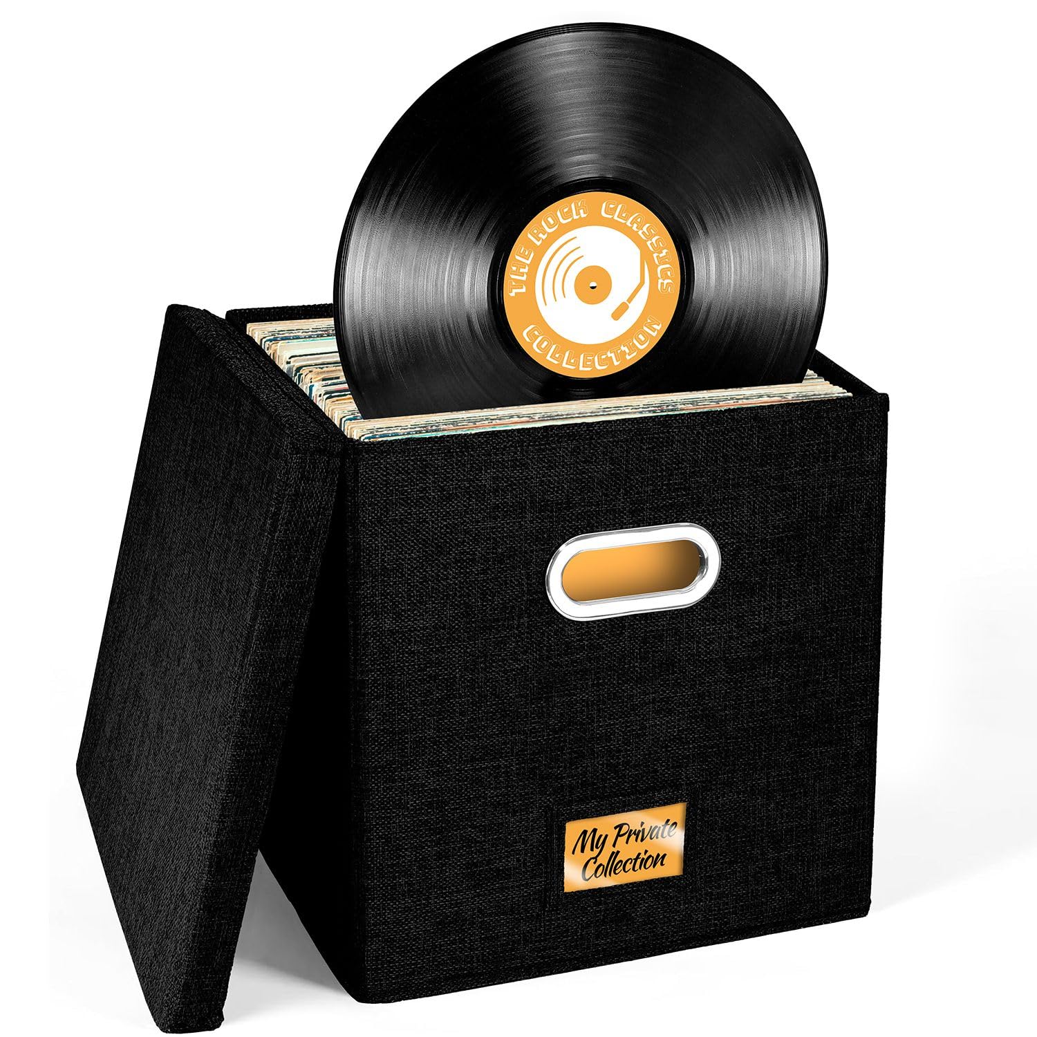 Foto 1 | Caja De Almacenamiento De Discos De Vinilo Stock Your Home Para 50 O Más De 12 Pulgadas - Venta Internacional.