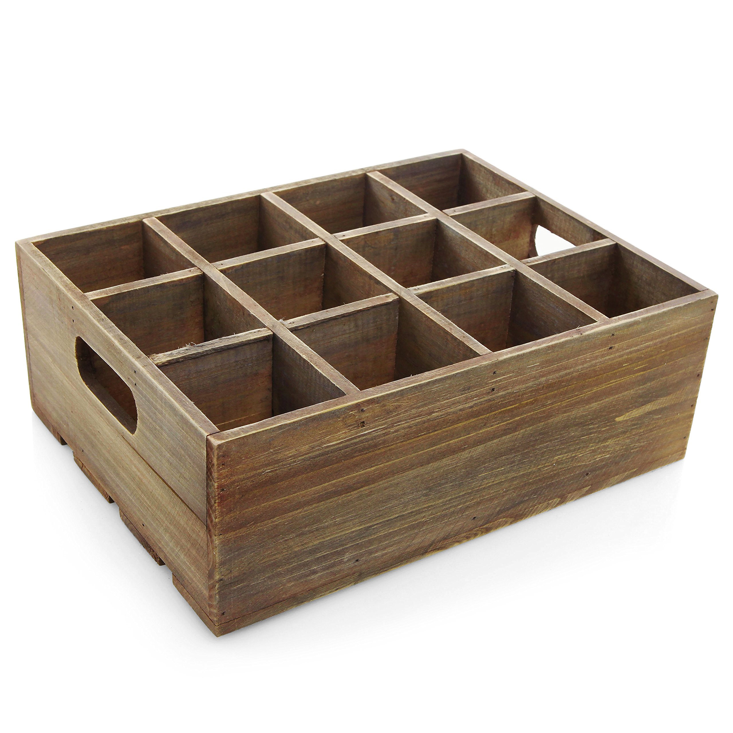 Foto 5 pulgar | Caja De Almacenamiento Para Botellas De Cerveza Mygift De Madera Marrón Rústica Con 12 Ranuras - Venta Internacional.