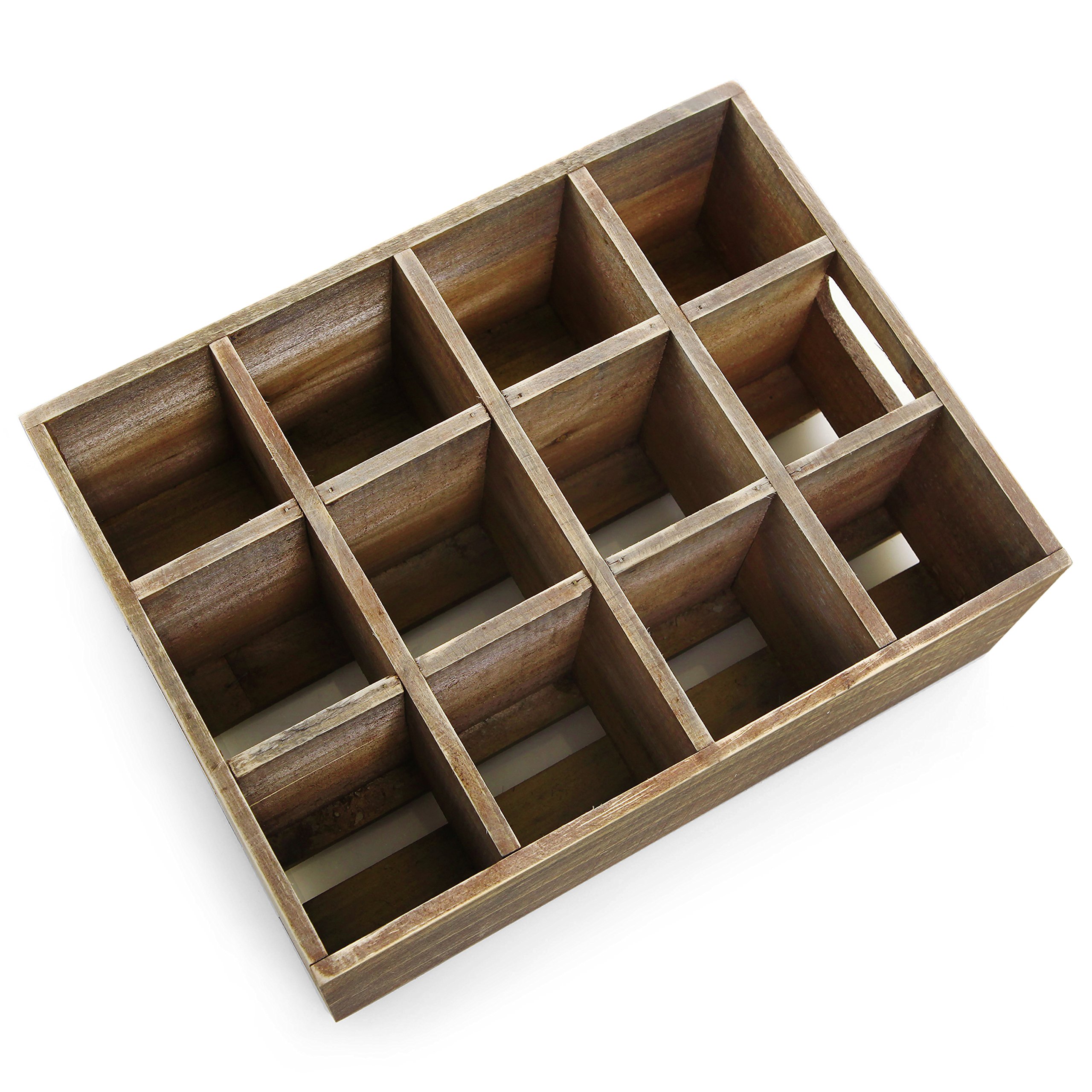 Foto 5 | Caja De Almacenamiento Para Botellas De Cerveza Mygift De Madera Marrón Rústica Con 12 Ranuras - Venta Internacional.