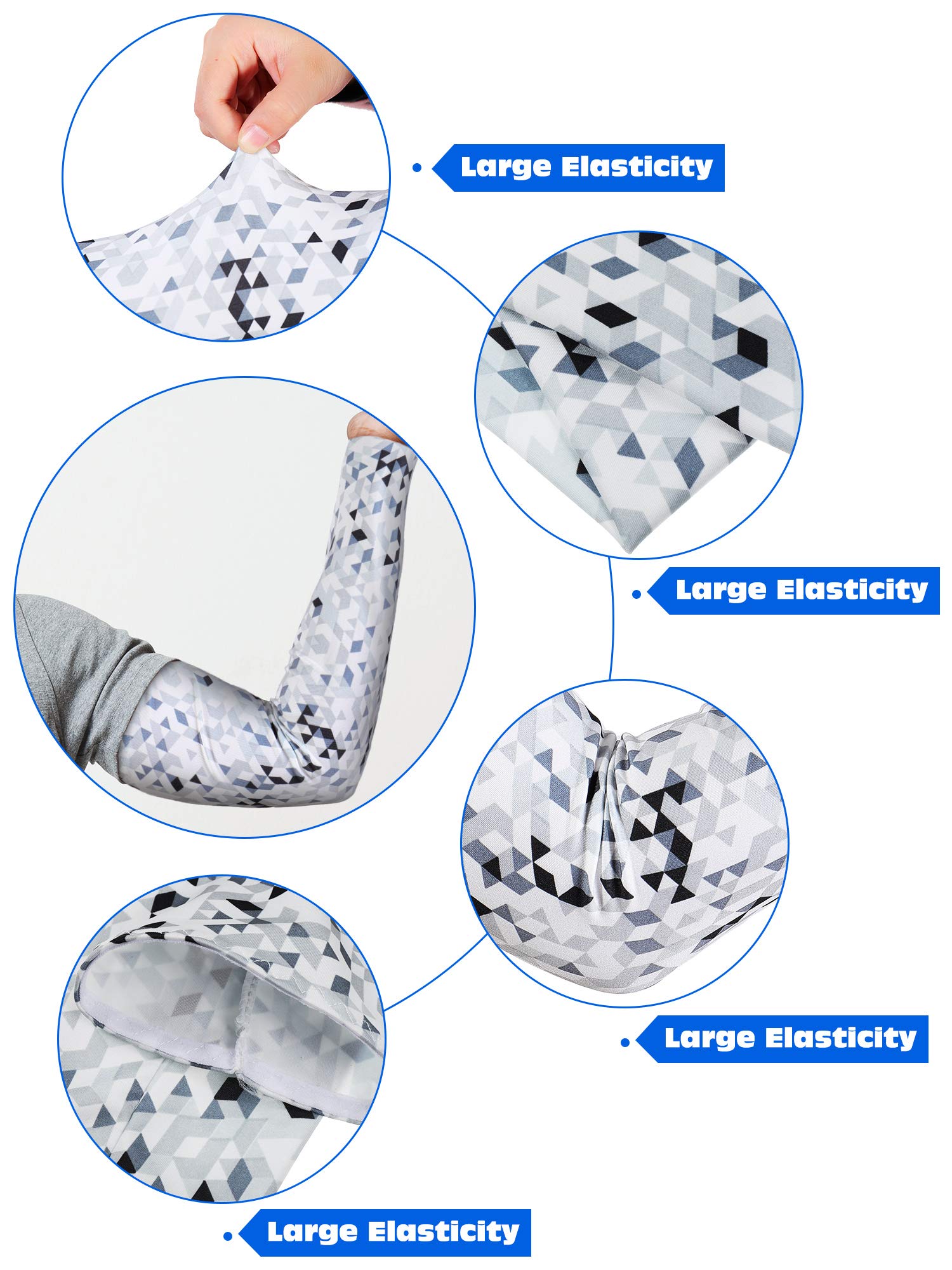 Foto 5 pulgar | Manguitos Hicarer, Protección Solar Y Refrescante Para Deportes, 10 Pares - Venta Internacional.