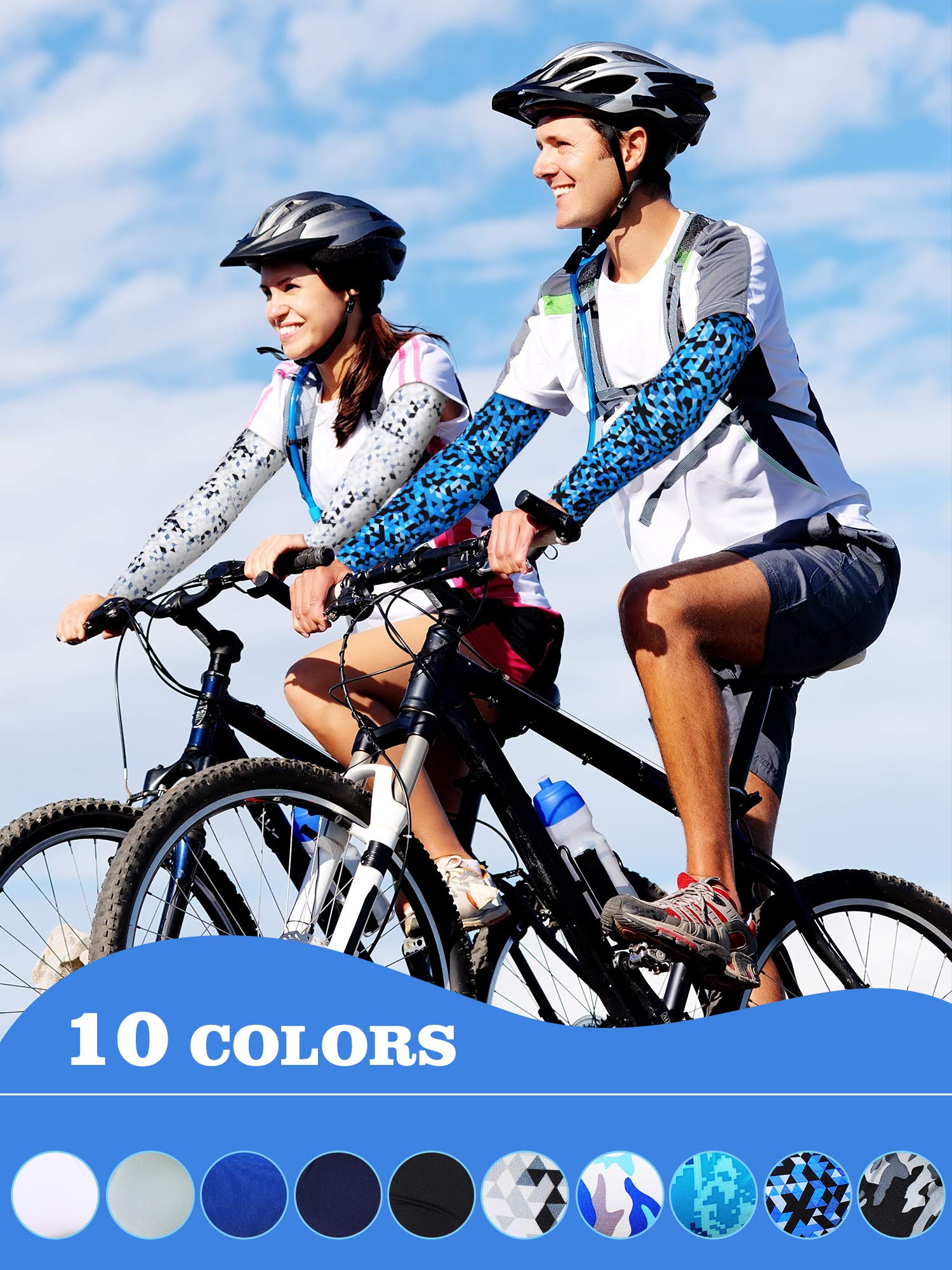 Foto 5 | Manguitos Hicarer, Protección Solar Y Refrescante Para Deportes, 10 Pares - Venta Internacional.
