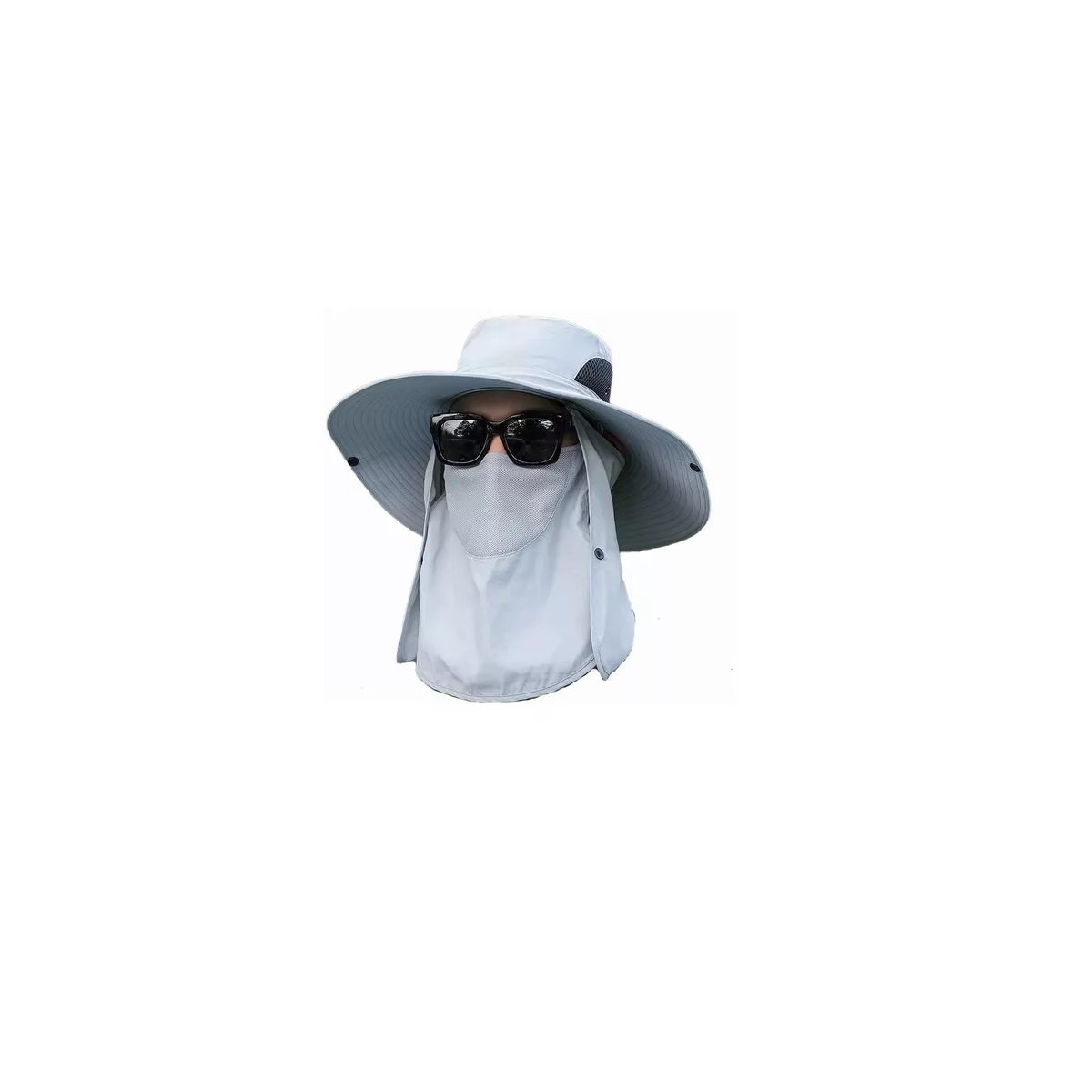 Sombrero para El Sol con Protección para El Cuello y La Cara Eo Safe Imports Gris