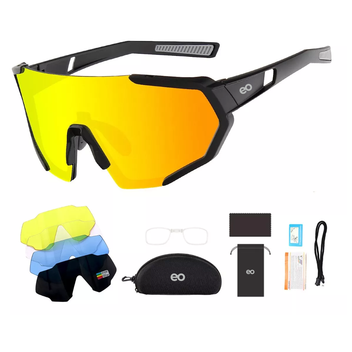 Foto 2 pulgar | Lentes Deportivas Polarizadas Ciclismo Con 5 Lentes Eo Safe Imports Esi-14755-1 Multicolor