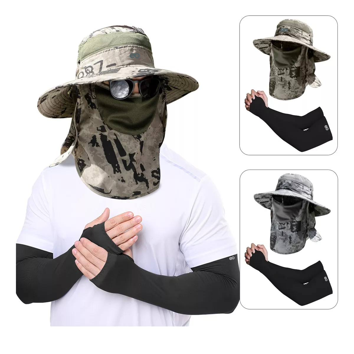 Foto 3 pulgar | Gorra De Pesca Viseras Para Unisex 360° Anti-uv Y Mangas Mod.2 Eo Safe Imports Esi-13864-1 Multicolor