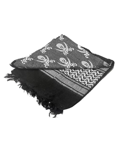 201-p005 Shemagh 100% Algodón Neg/blanco Pirate Marca Condor