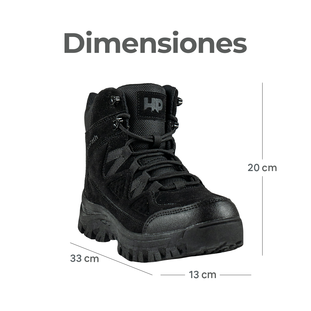 Foto 4 pulgar | Botas De Senderismo Para Hombre  Hikepath Hp-bo01 Negro De Caña Media