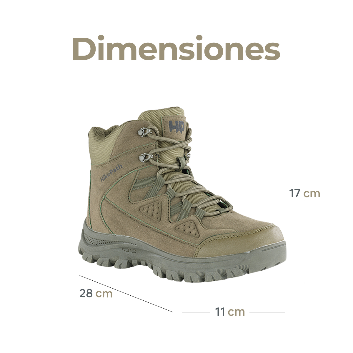 Foto 3 | Botas De Senderismo Para Mujer Hikepath Hp-bo02 Verde De Caña Media