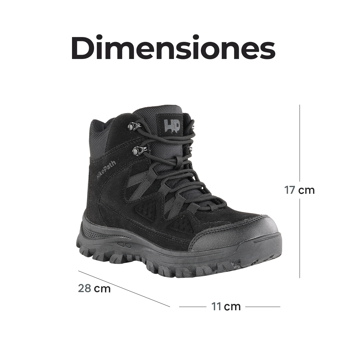 Foto 4 pulgar | Botas De Senderismo Para Mujer Hikepath Hp-bo02 Negro De Caña Media