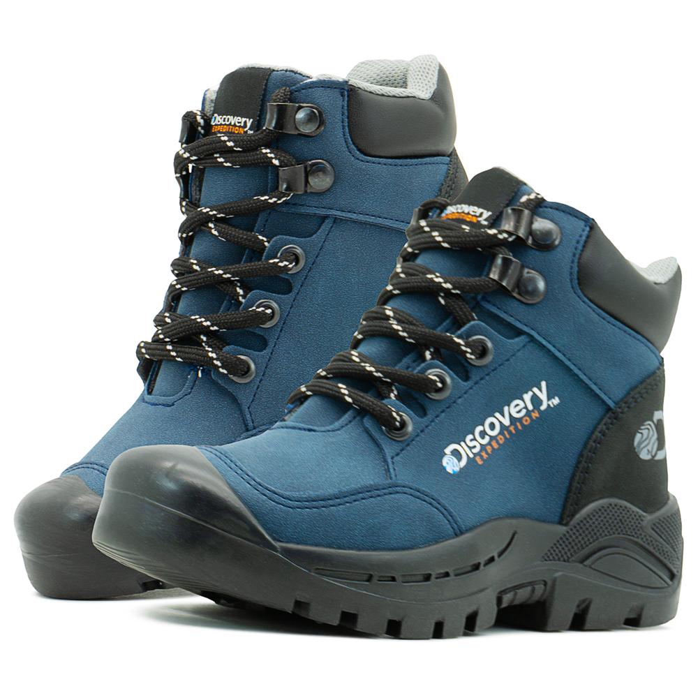 Foto 2 pulgar | Bota Outdoor Discovery  Expedition Kids Color Marino 18-24 Azul Petroleo