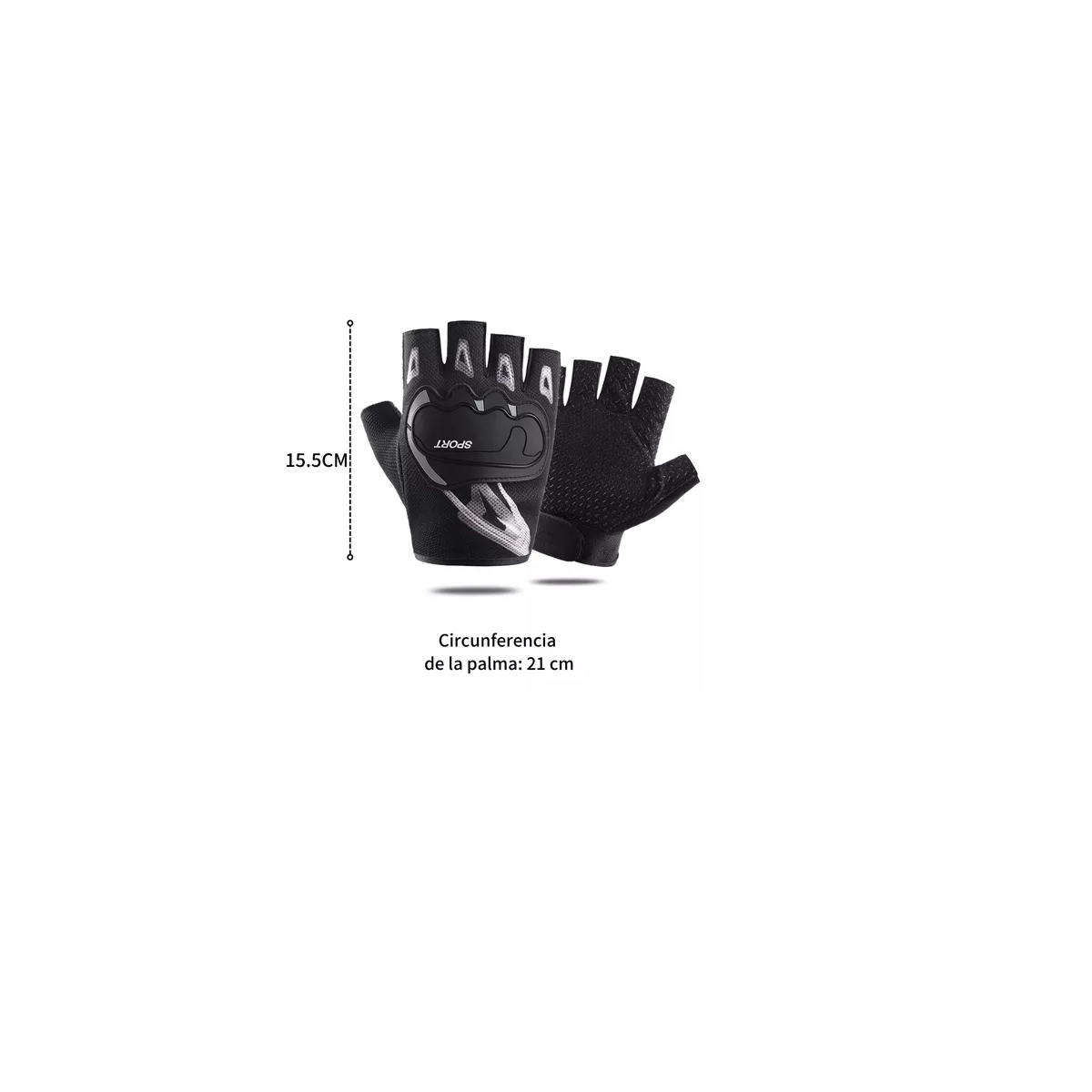 Foto 3 pulgar | Guantes de Ciclismo Eo Safe Imports Negros