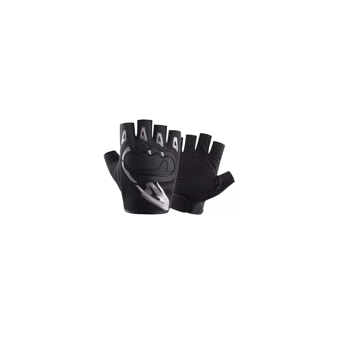 Foto 2 pulgar | Guante De Bici Auto De Medio Dedo Ruta Ciclismo Montaña Eo Safe Imports Esi-18267 Negro