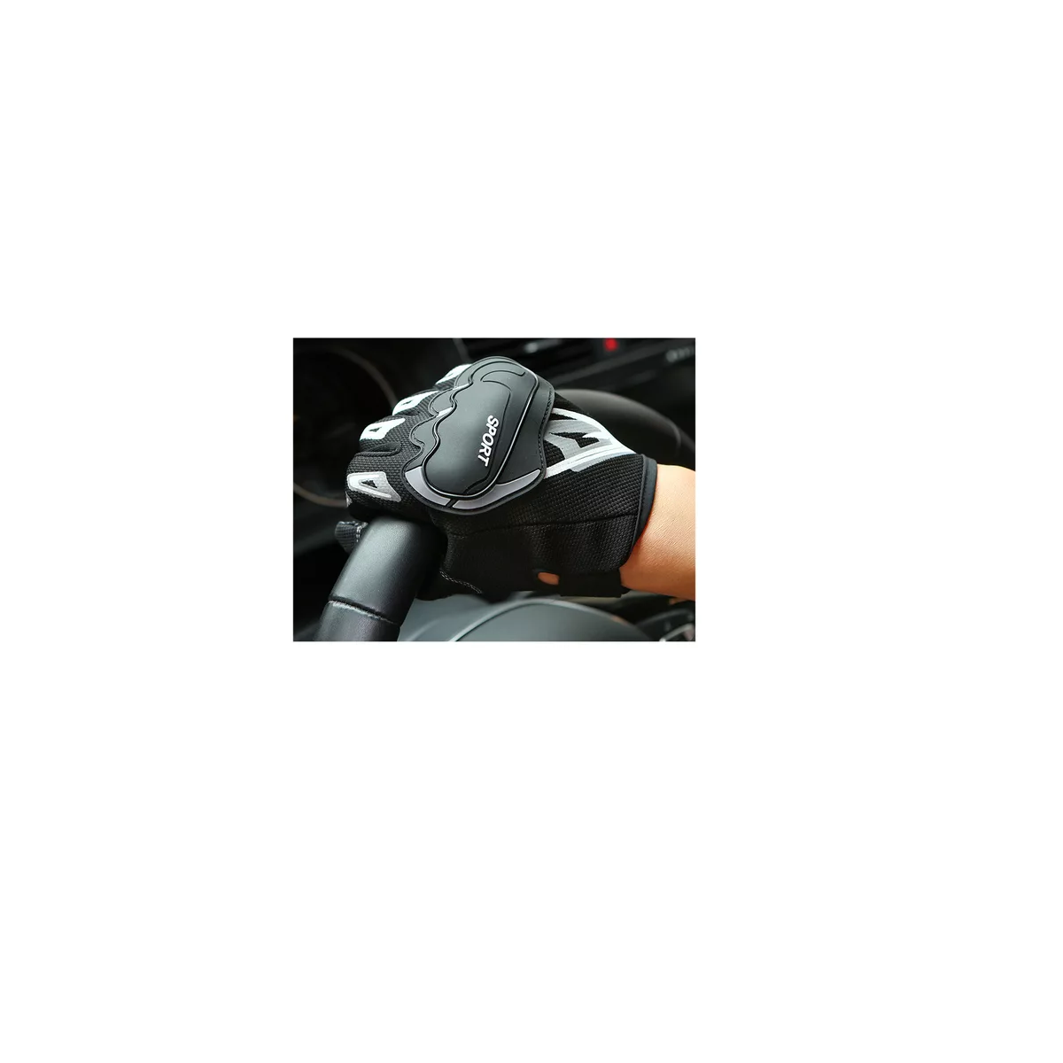 Foto 3 pulgar | Guante De Bici Auto De Medio Dedo Ruta Ciclismo Montaña Eo Safe Imports Esi-18267 Negro