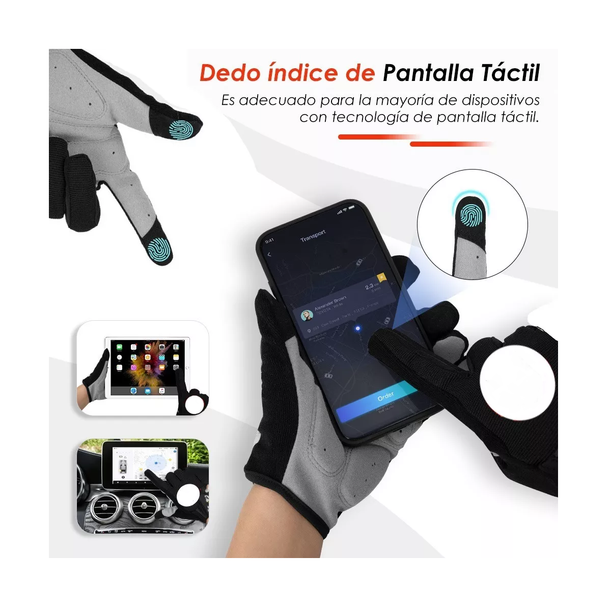Foto 4 pulgar | Language Guantes De Bicicleta Transpirables Con Pantalla De Choque L/xl Eo Safe Imports Esi-13734-1 Negro