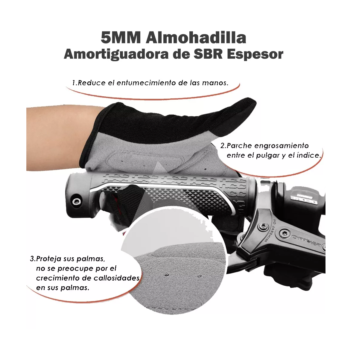 Foto 5 pulgar | Language Guantes De Bicicleta Transpirables Con Pantalla De Choque L/xl Eo Safe Imports Esi-13734-1 Negro