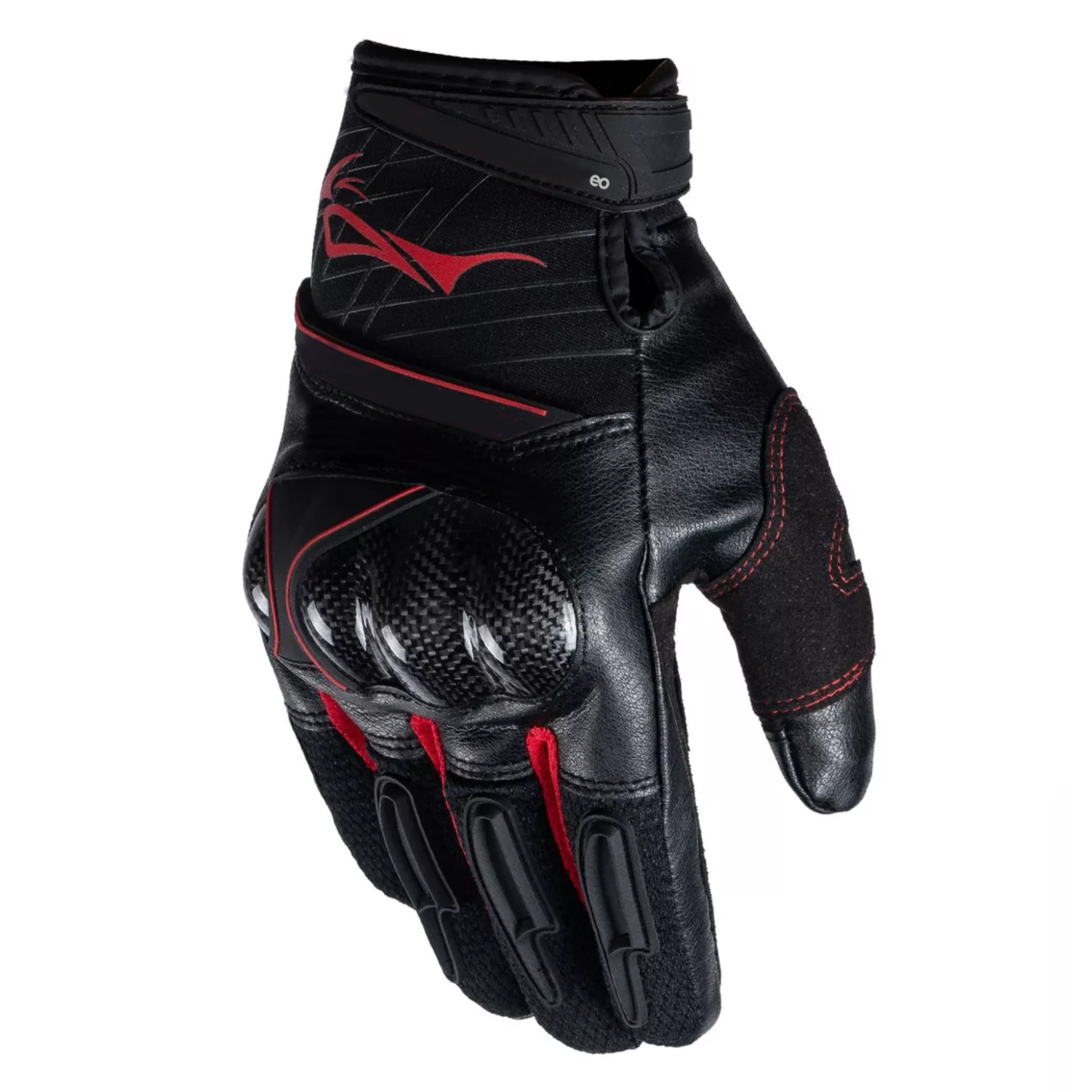 Foto 2 pulgar | Guantes Para Ciclismo Microfibra Cuero Y Fibra De Carbono Unitalla Eo Safe Imports Esi-13806-1 Rojo