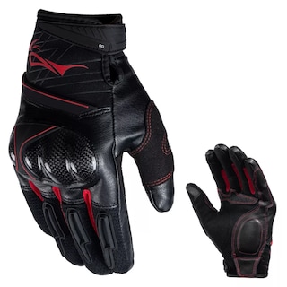 Foto 2 | Guantes Para Ciclismo Microfibra Cuero Y Fibra De Carbono Unitalla Eo Safe Imports Esi-13806-1 Rojo