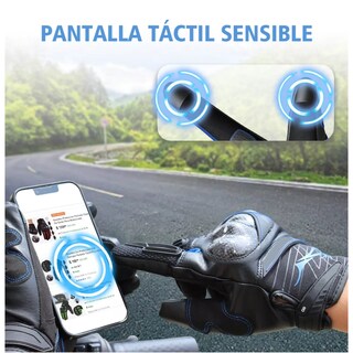 Foto 5 | Guantes De Microfibra Cuero Y Fibra De Carbono L/xl Eo Safe Imports Esi-13804 Azul