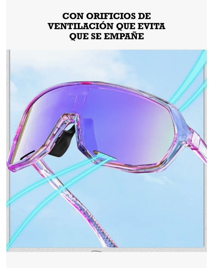 Foto 5 pulgar | Lentes Deportivos Gafas Ciclismo Mujer Senderismo Running Moto Biker Deportivas Con Protección Uv Ultravioleta
