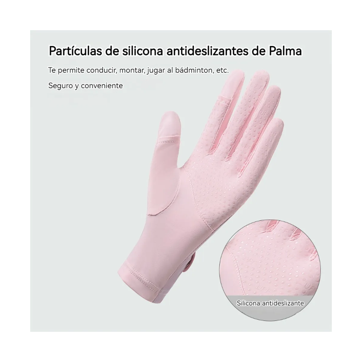 Foto 3 pulgar | Guantes De Pantalla Antideslizante G Eo Safe Imports Esi-19705 Rosa