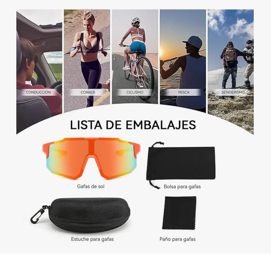 Foto 3 pulgar | Gafas Xtellar De Sol Deportivas Unisex Para Pescar  Correr Y Viajar