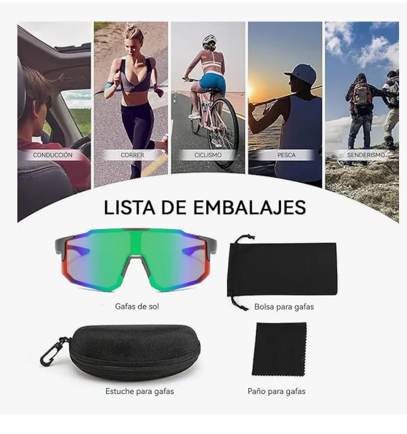 Foto 4 pulgar | Gafas Xtellar De Sol Deportivas Unisex Para Pescar  Correr Y Viajar